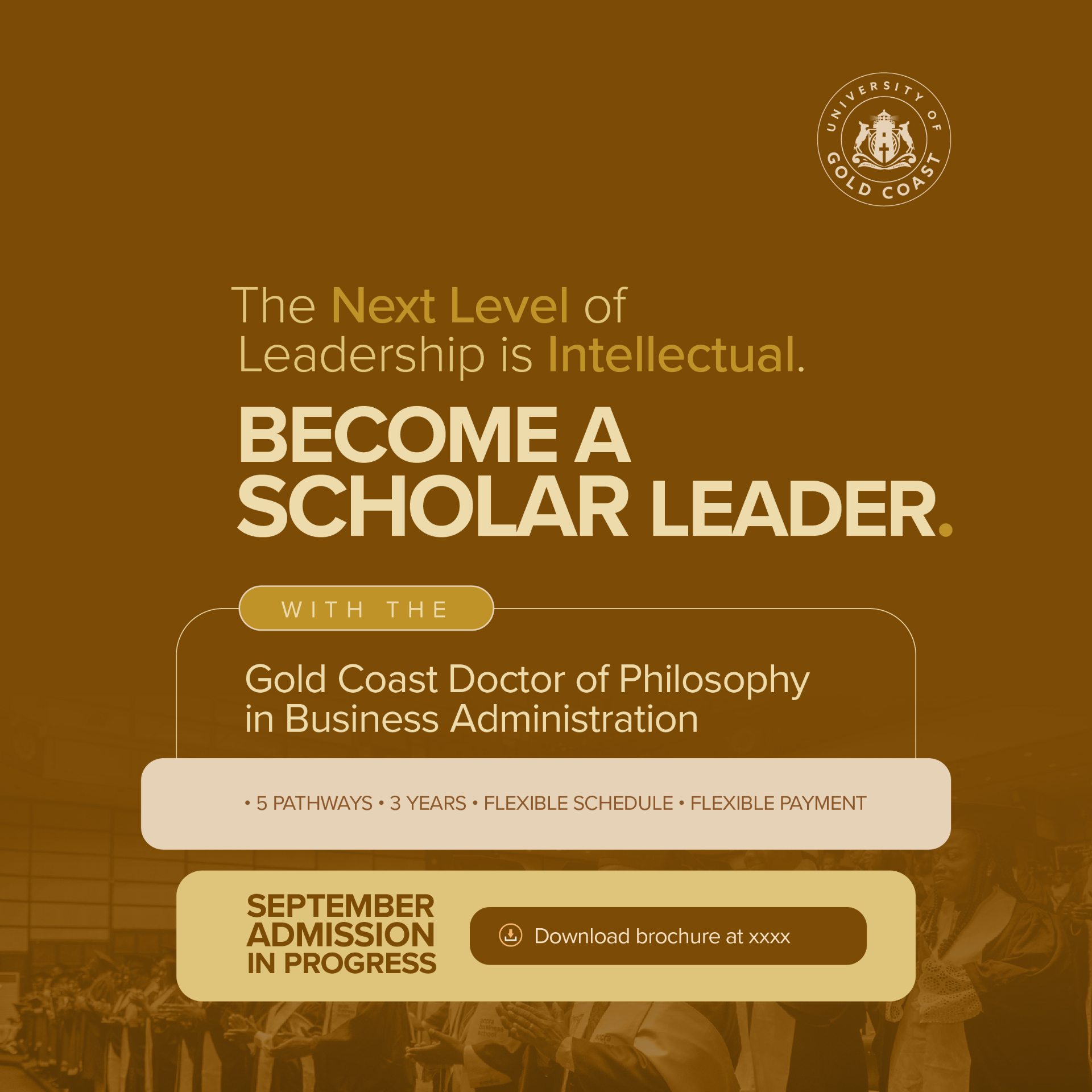 Intellectual leadership, formally conferred.